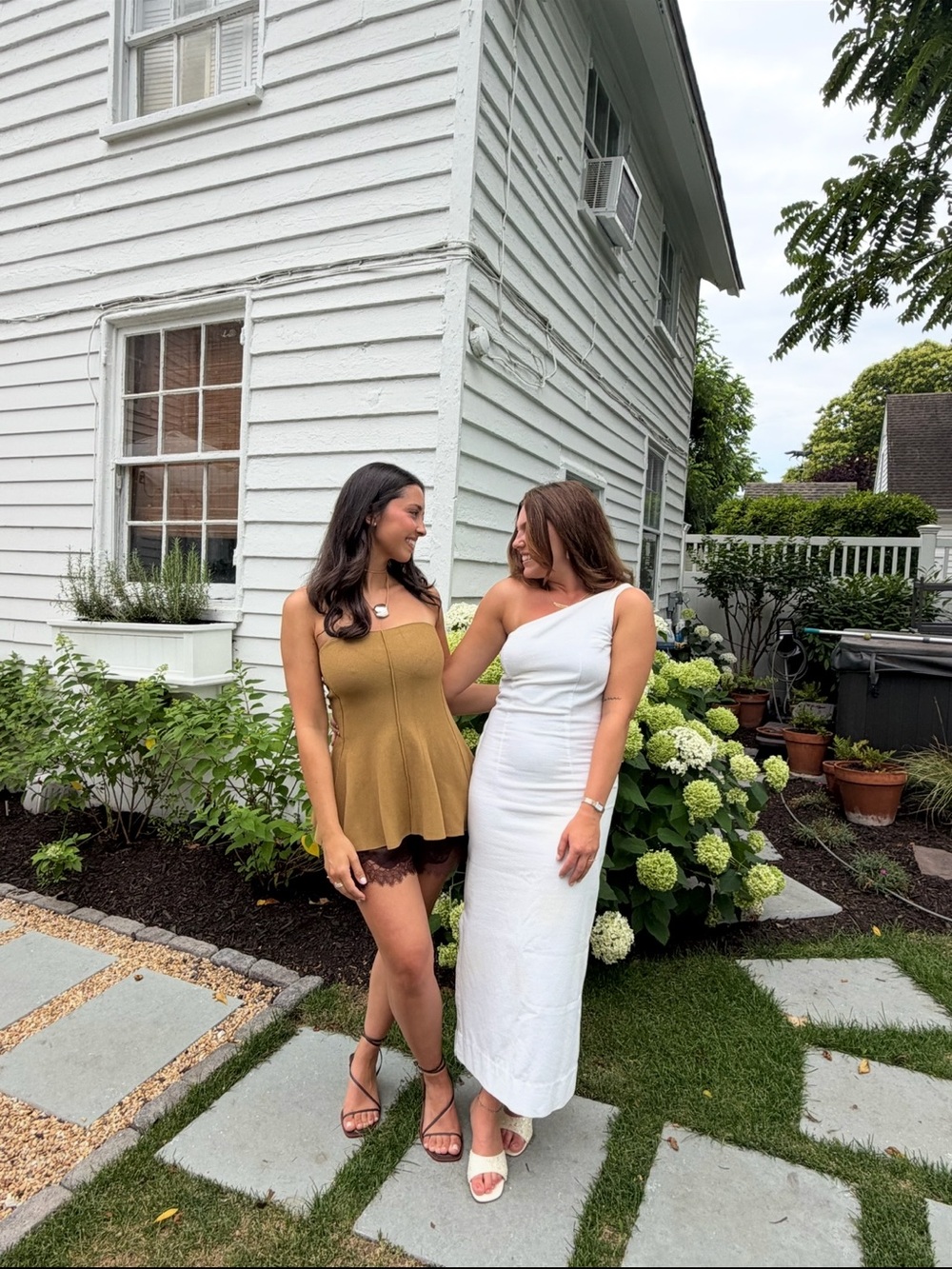 One-Shoulder White Maxi Dress